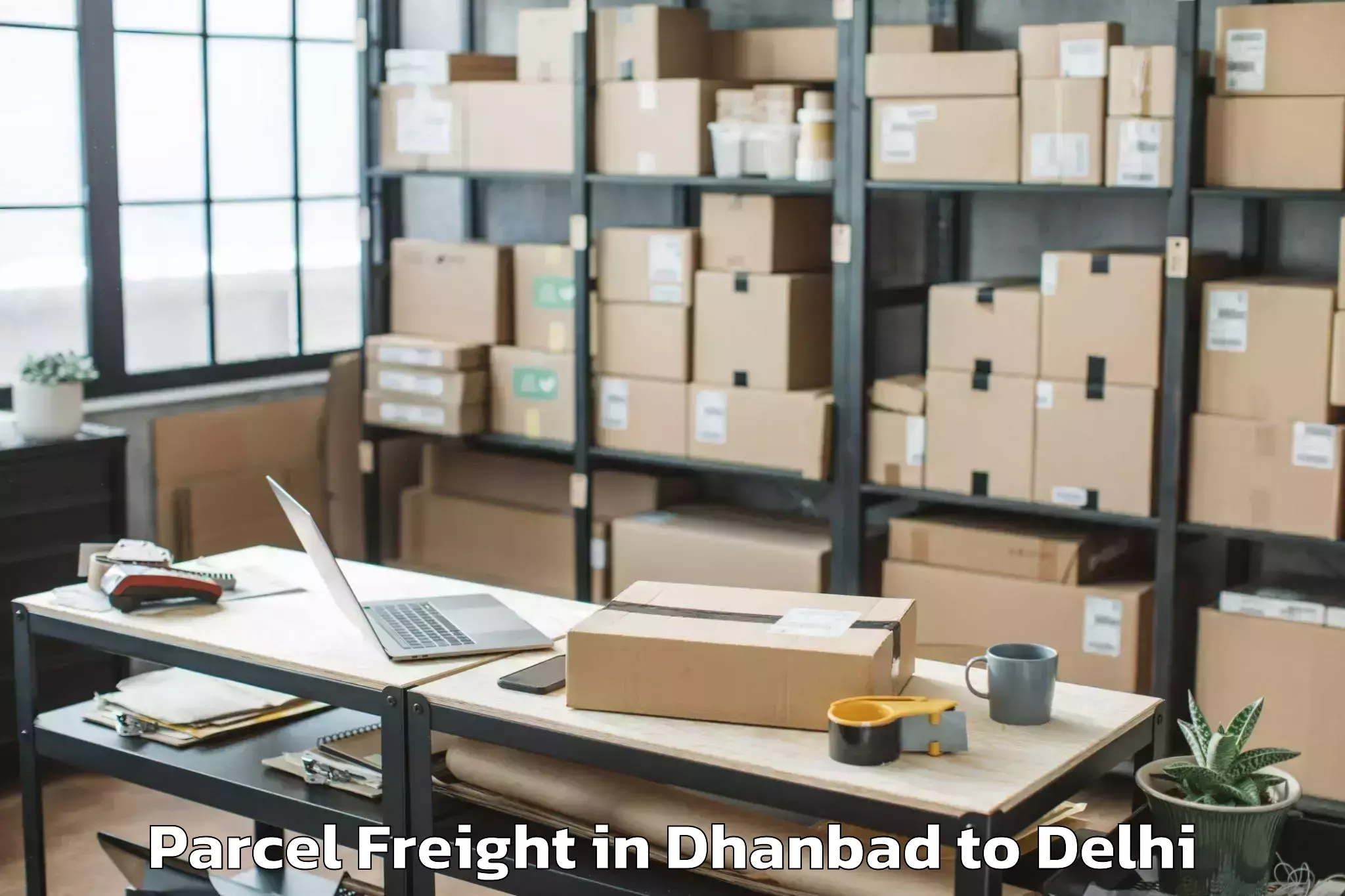 Reliable Dhanbad to Unity One Janakpuri Mall Parcel Freight